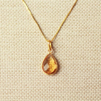 Aurelia Citrien Ketting – 925 Zilver Gold Plated