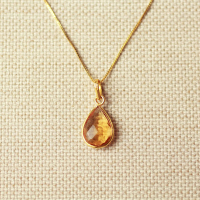 Aurelia citrien ketting van gold-plated 925 zilver