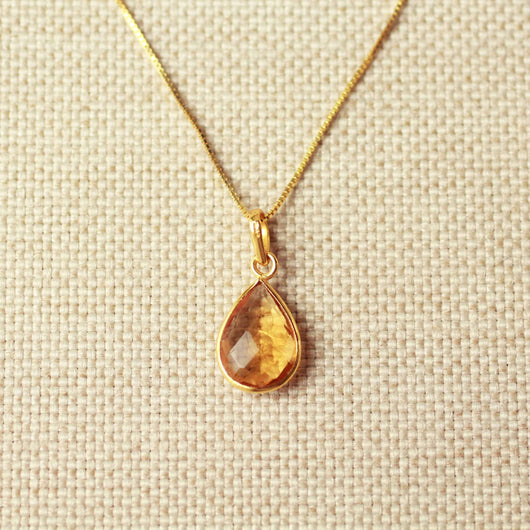 Aurelia citrien ketting van gold-plated 925 zilver