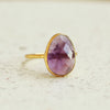 Elara Amethist Ring – 925 Zilver Gold Plated