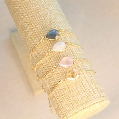 Liora Rozenkwarts Armband – 925 Zilver Gold Plated