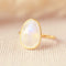 Selene Maansteen Ring – 925 Zilver Gold Plated