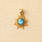 Solara Labradoriet Zon Hanger – 925 Zilver Gold Plated